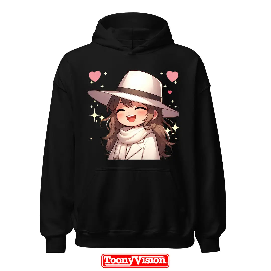 ToonyVision custom girls youth hoodie hooded sweatshirt with cartoon character art from photo and clean merch-style graphic print