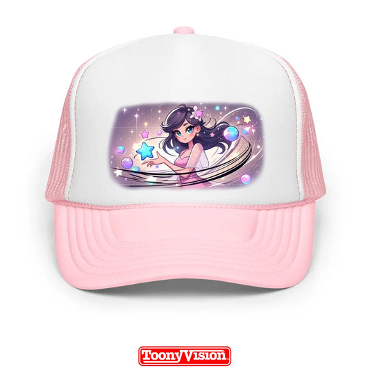 ToonyVision custom printed women’s cap with cartoon face from photo and clean front-panel merch-style graphic print