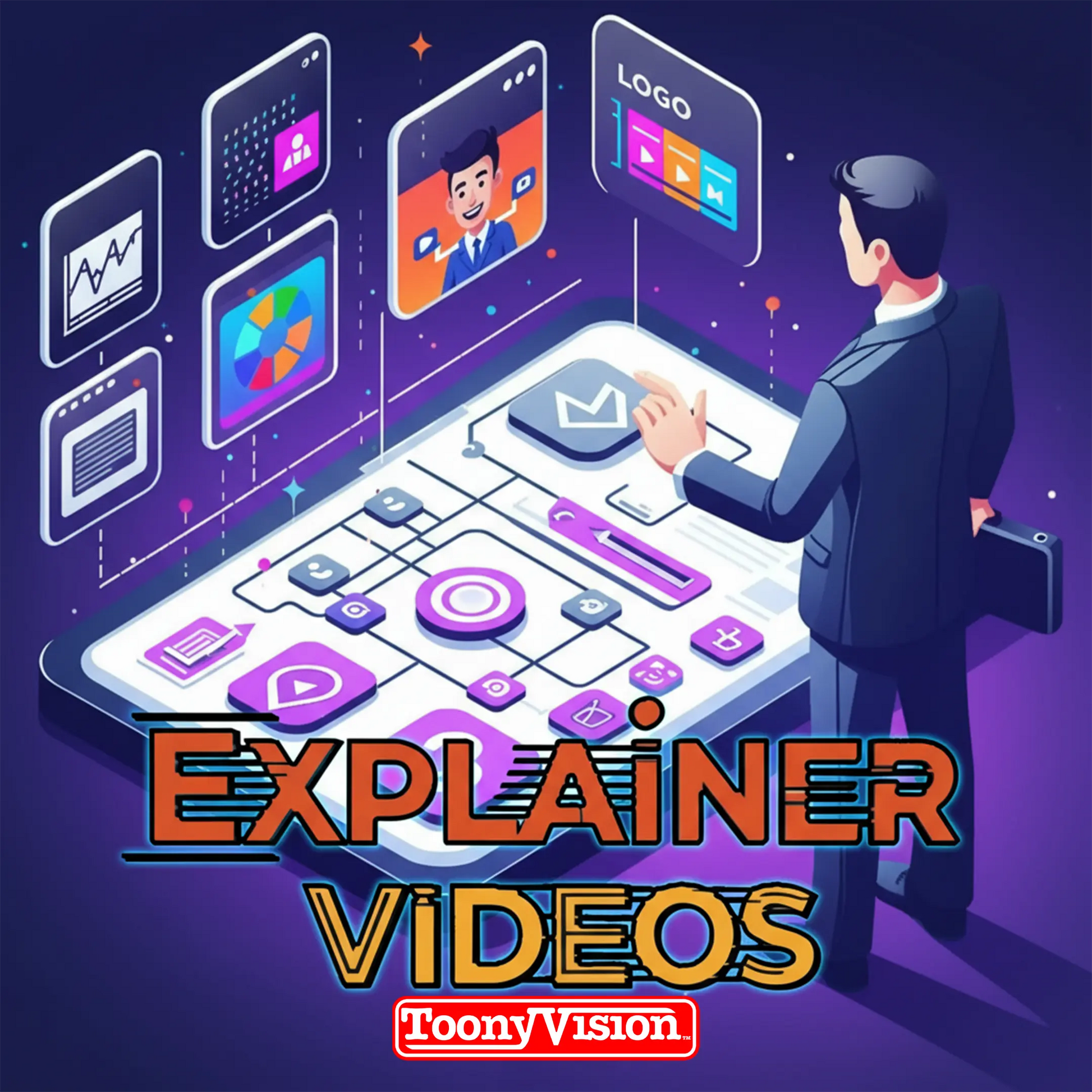 ToonyVision explainer video starter deposit $99 to start an animated explainer for SaaS, product, and business marketing