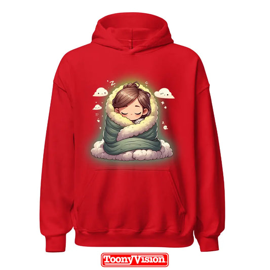 ToonyVision girls youth hoodie birthday or holiday cartoon from photo with themed background scene and clean merch-style graphic print