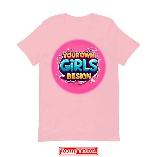 ToonyVision girls heat transfer shirt with her design or photo printed