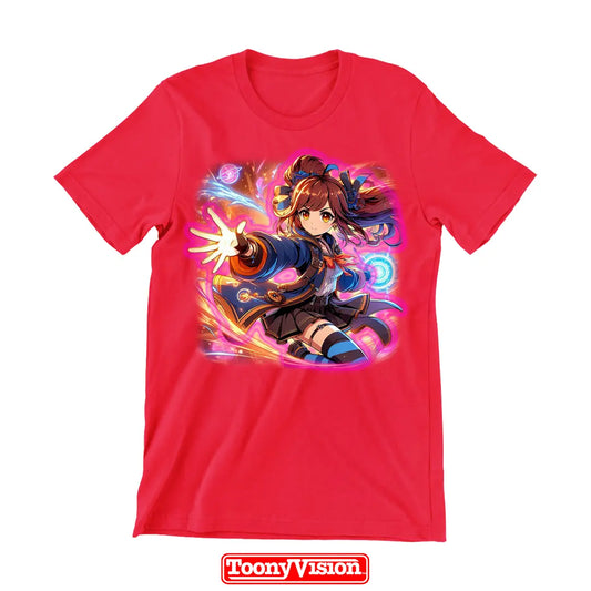 ToonyVision girls superhero cartoon character shirt from photo with full-body pose outfit and bold clean graphic print