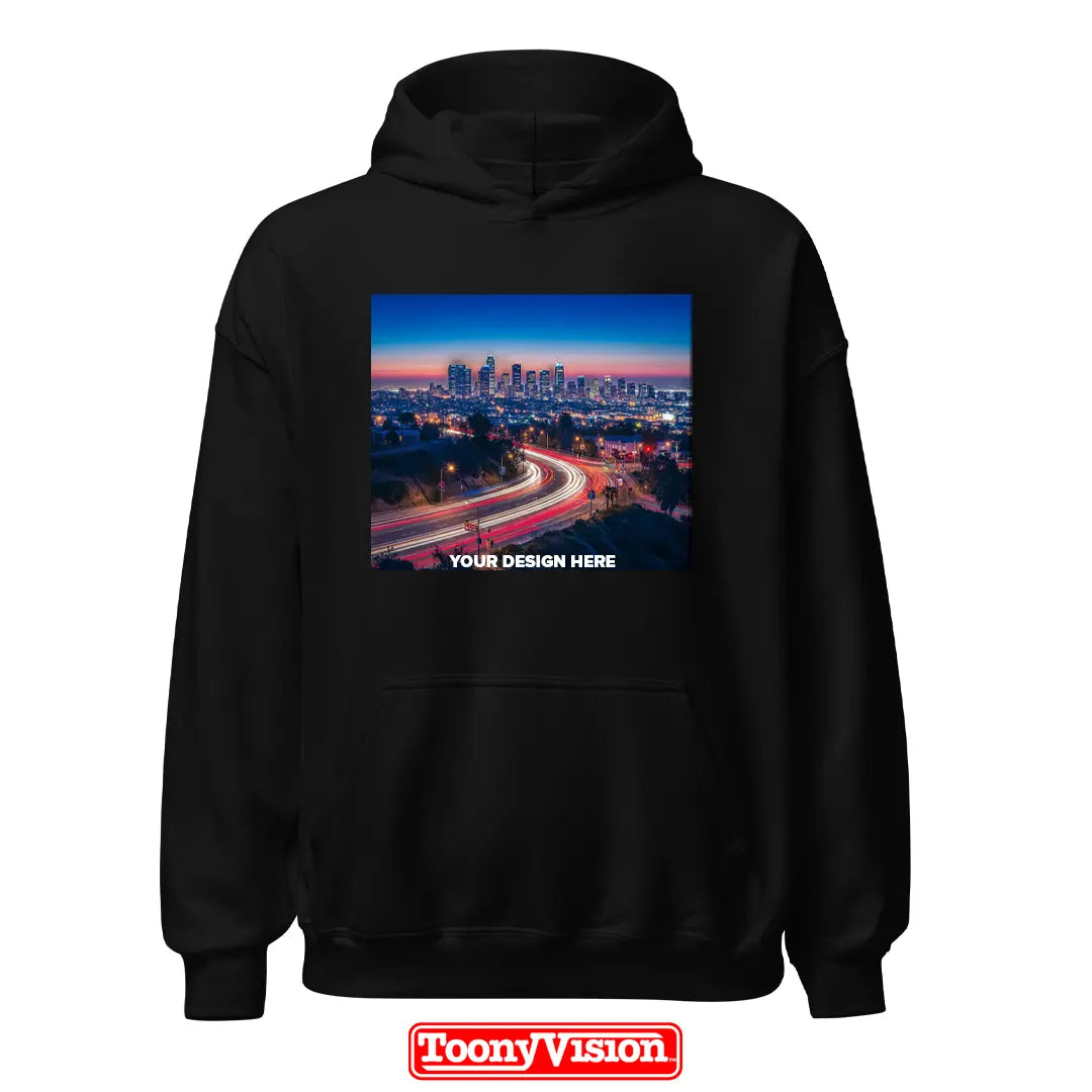 ToonyVision men’s DTF hoodie with your own design artwork or photo printed