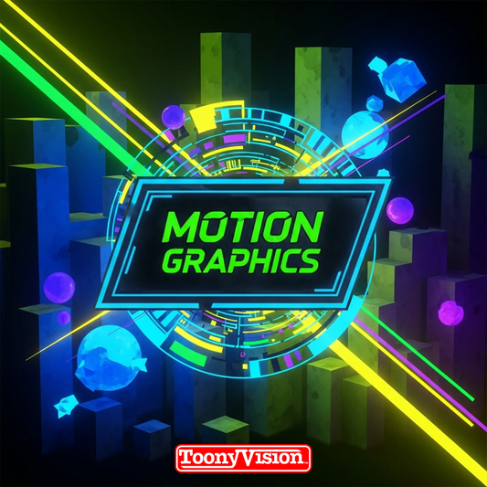 ToonyVision motion graphics starter package $99 deposit 6 second kinetic typography animated text ad with VFX for social media