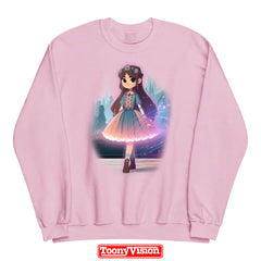 Superhero Cartoon Girls Crewneck | Full-Body Character Design