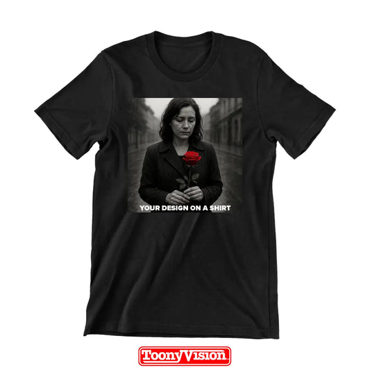 ToonyVision women’s DTF shirt with your own design artwork or photo printed