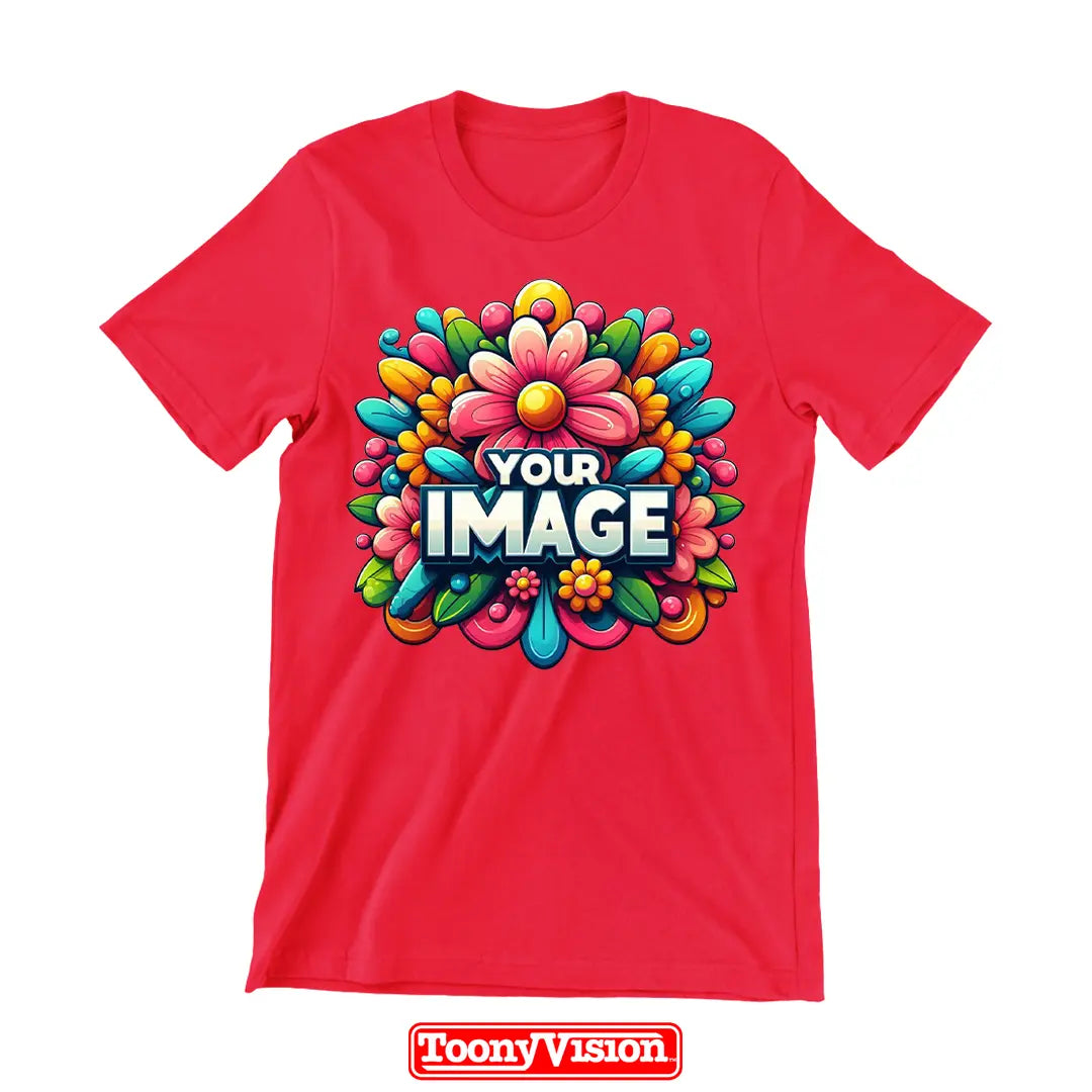 ToonyVision women’s heat transfer shirt with your own design or photo printed
